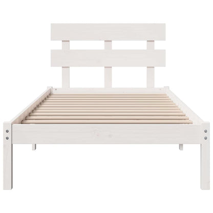 Struttura del letto Bianco 90 x 200 cm Legno massello di pino | homemem39