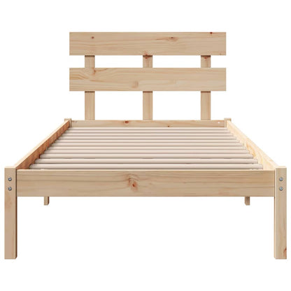 Struttura del letto Marrone 100 x 200 cm Legno massello di pino | homemem39
