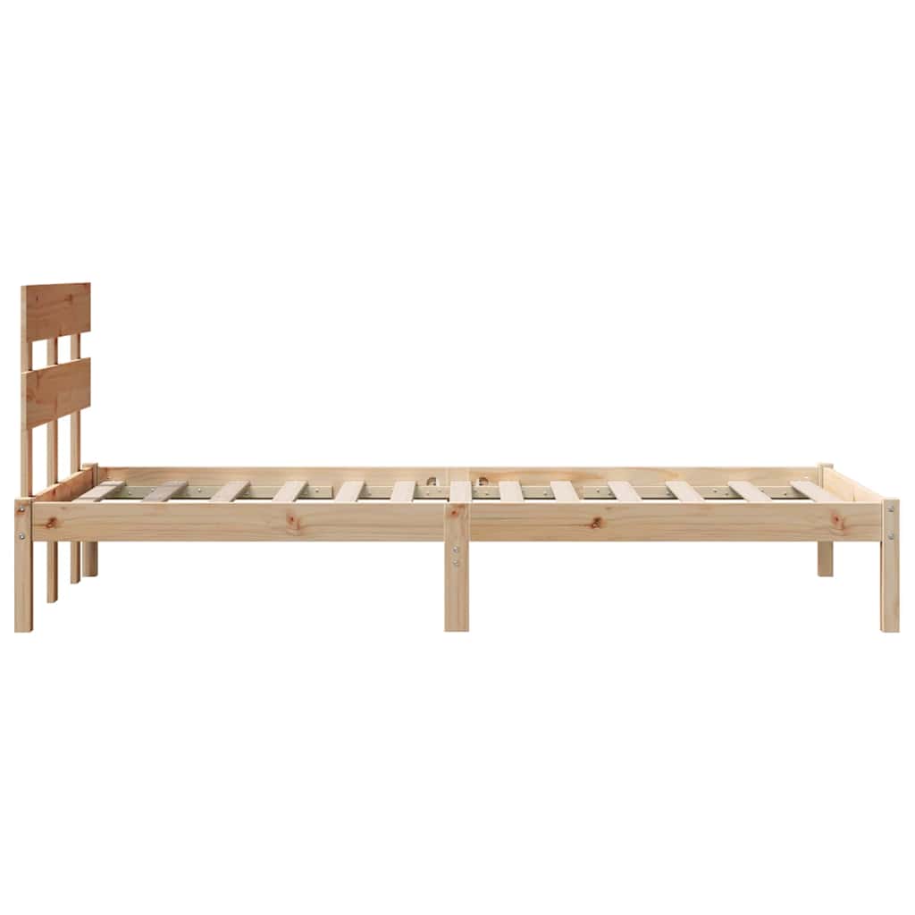 Struttura del letto Marrone 100 x 200 cm Legno massello di pino | homemem39