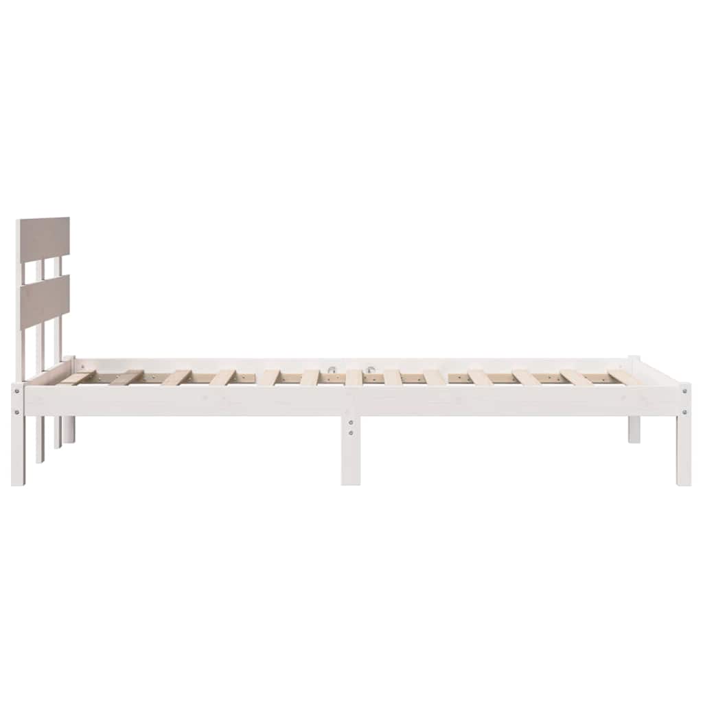 Struttura del letto Bianco 100 x 200 cm Legno massello di pino