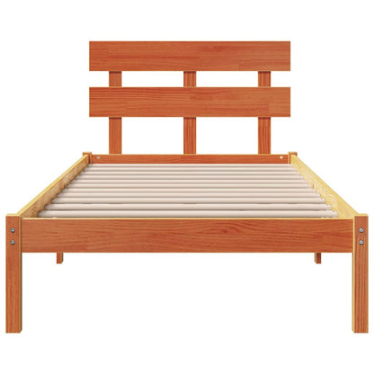 Struttura del letto Marrone 100 x 200 cm Legno massello di pino | homemem39