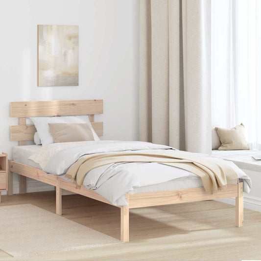 Struttura del letto Marrone 90 x 190 cm Legno massello di pino | homemem39
