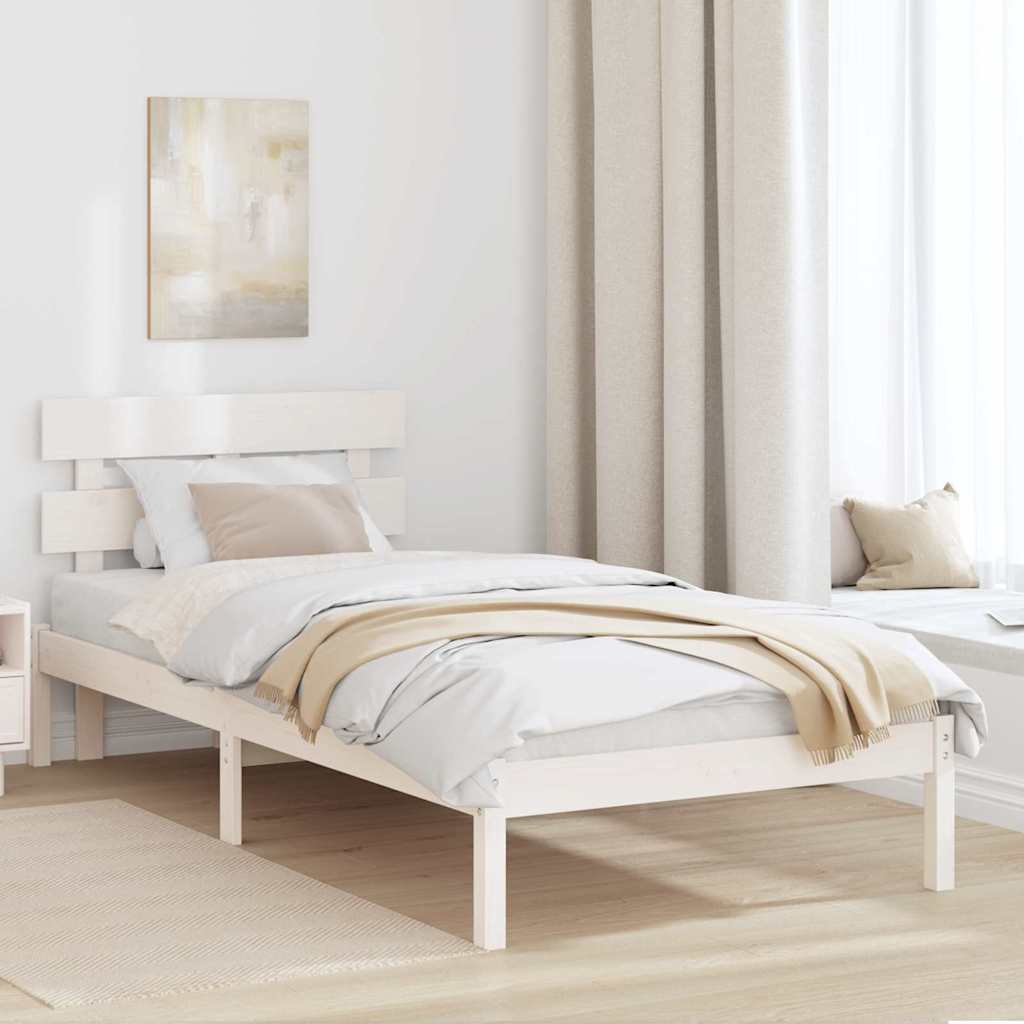 Struttura del letto Bianco 90 x 190 cm Legno massello di pino
