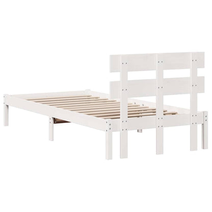 Struttura del letto Bianco 75 x 190 cm Legno massello di pino