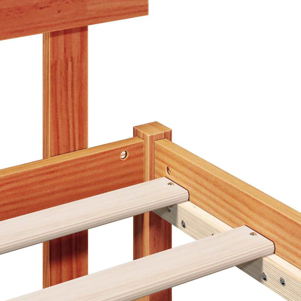 Struttura del letto Marrone 75 x 190 cm Legno massello di pino