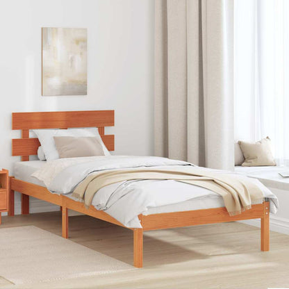 Struttura del letto Marrone 75 x 190 cm Legno massello di pino | homemem39