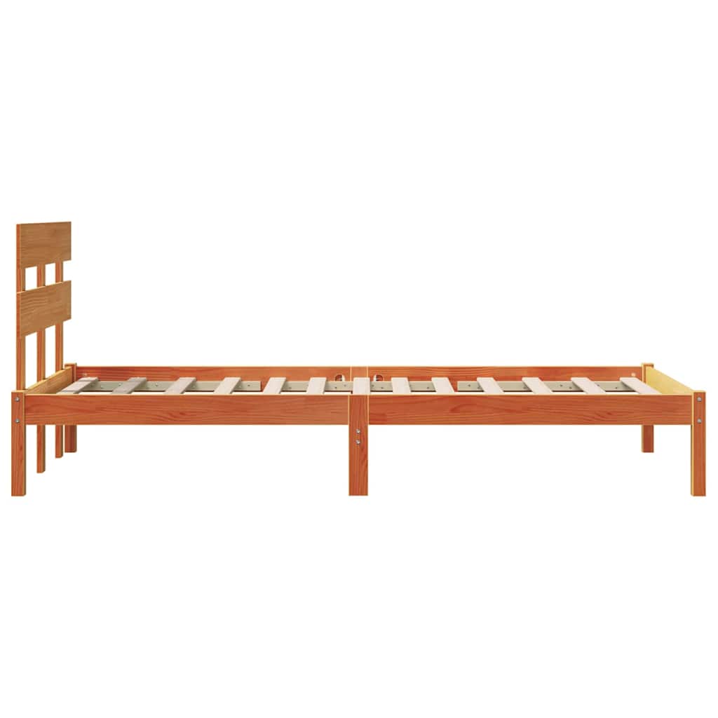 Struttura del letto Marrone 75 x 190 cm Legno massello di pino | homemem39