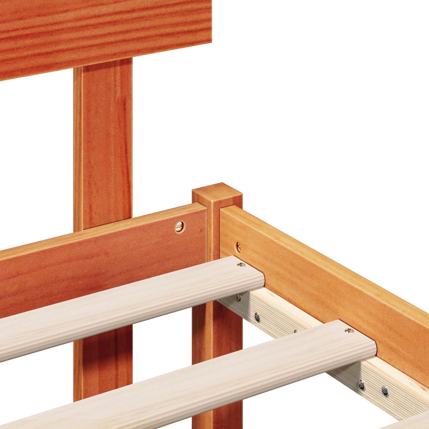 Struttura del letto Marrone 200 x 200 cm Legno massello di pino