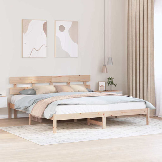 Struttura del letto Marrone 180 x 200 cm Legno massello di pino | homemem39