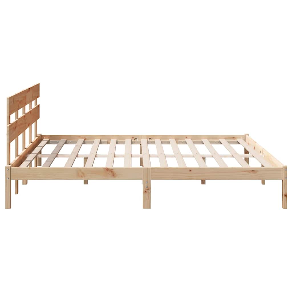 Struttura del letto Marrone 180 x 200 cm Legno massello di pino | homemem39