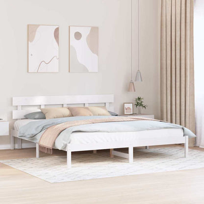 Struttura del letto Bianco 180 x 200 cm Legno massello di pino | homemem39