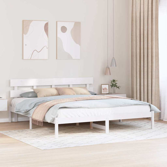 Struttura del letto Bianco 180 x 200 cm Legno massello di pino | homemem39
