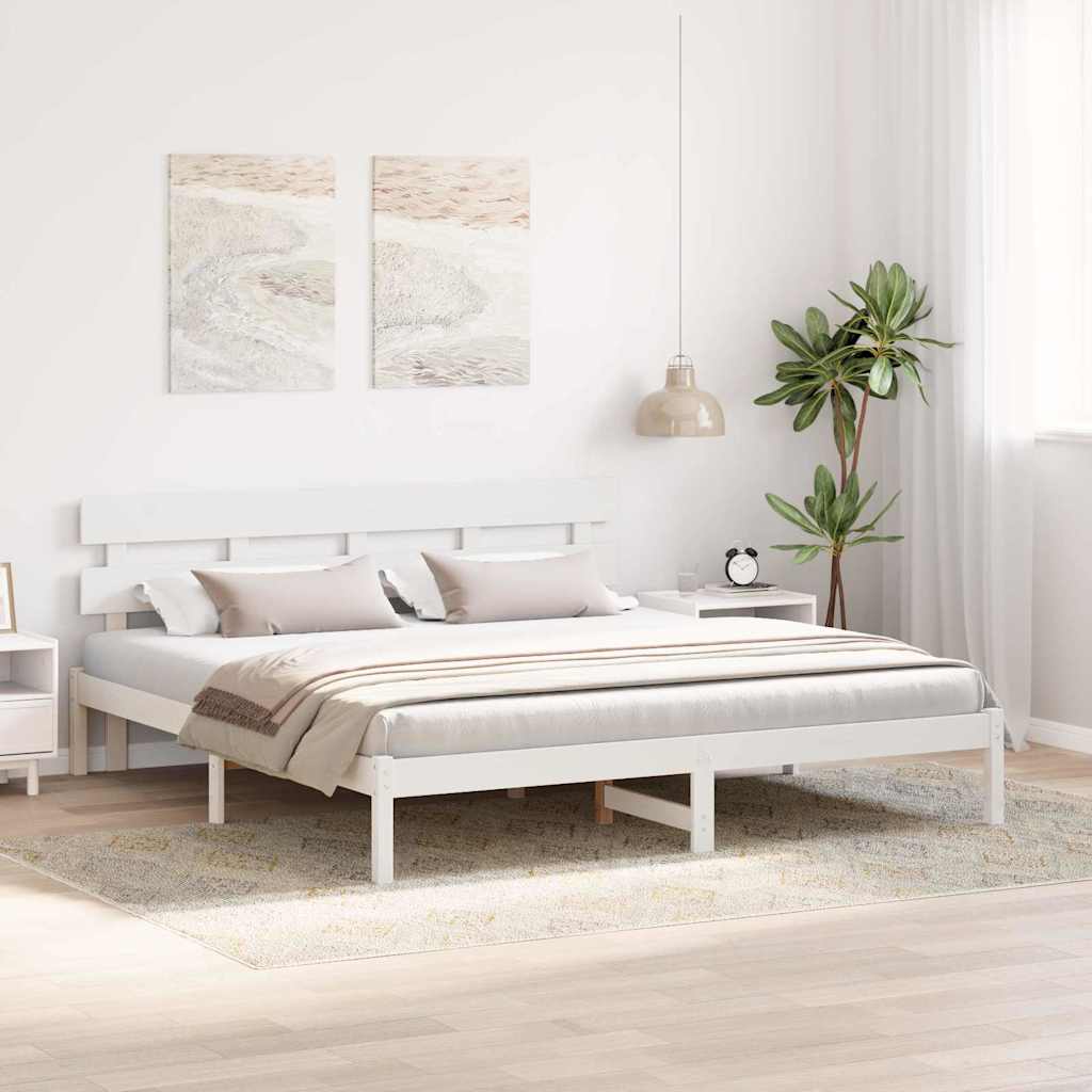 Struttura del letto Bianco 180 x 200 cm Legno massello di pino | homemem39