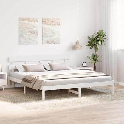 Struttura del letto Bianco 180 x 200 cm Legno massello di pino | homemem39