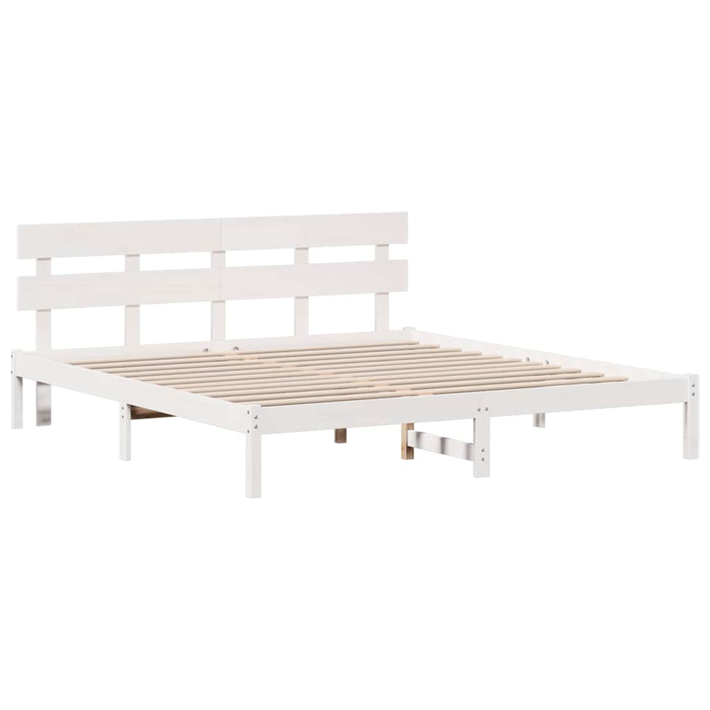 Struttura del letto Bianco 180 x 200 cm Legno massello di pino | homemem39