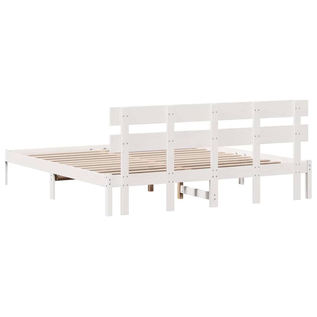 Struttura del letto Bianco 180 x 200 cm Legno massello di pino | homemem39