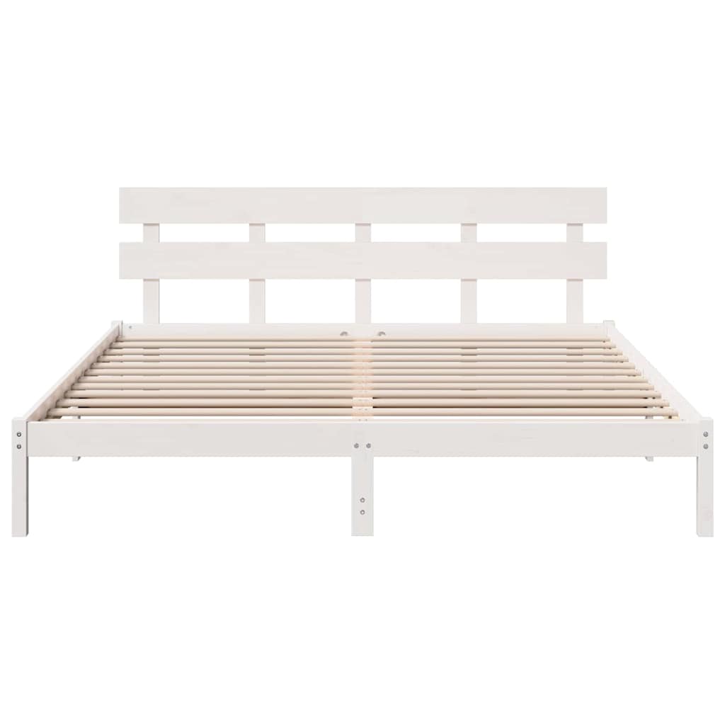 Struttura del letto Bianco 180 x 200 cm Legno massello di pino | homemem39