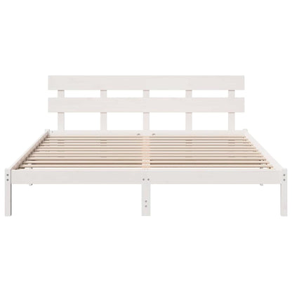 Struttura del letto Bianco 180 x 200 cm Legno massello di pino | homemem39