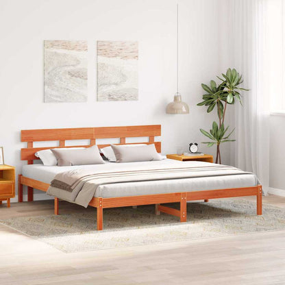 Struttura del letto Marrone 180 x 200 cm Legno massello di pino | homemem39