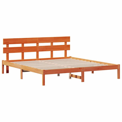 Struttura del letto Marrone 180 x 200 cm Legno massello di pino | homemem39