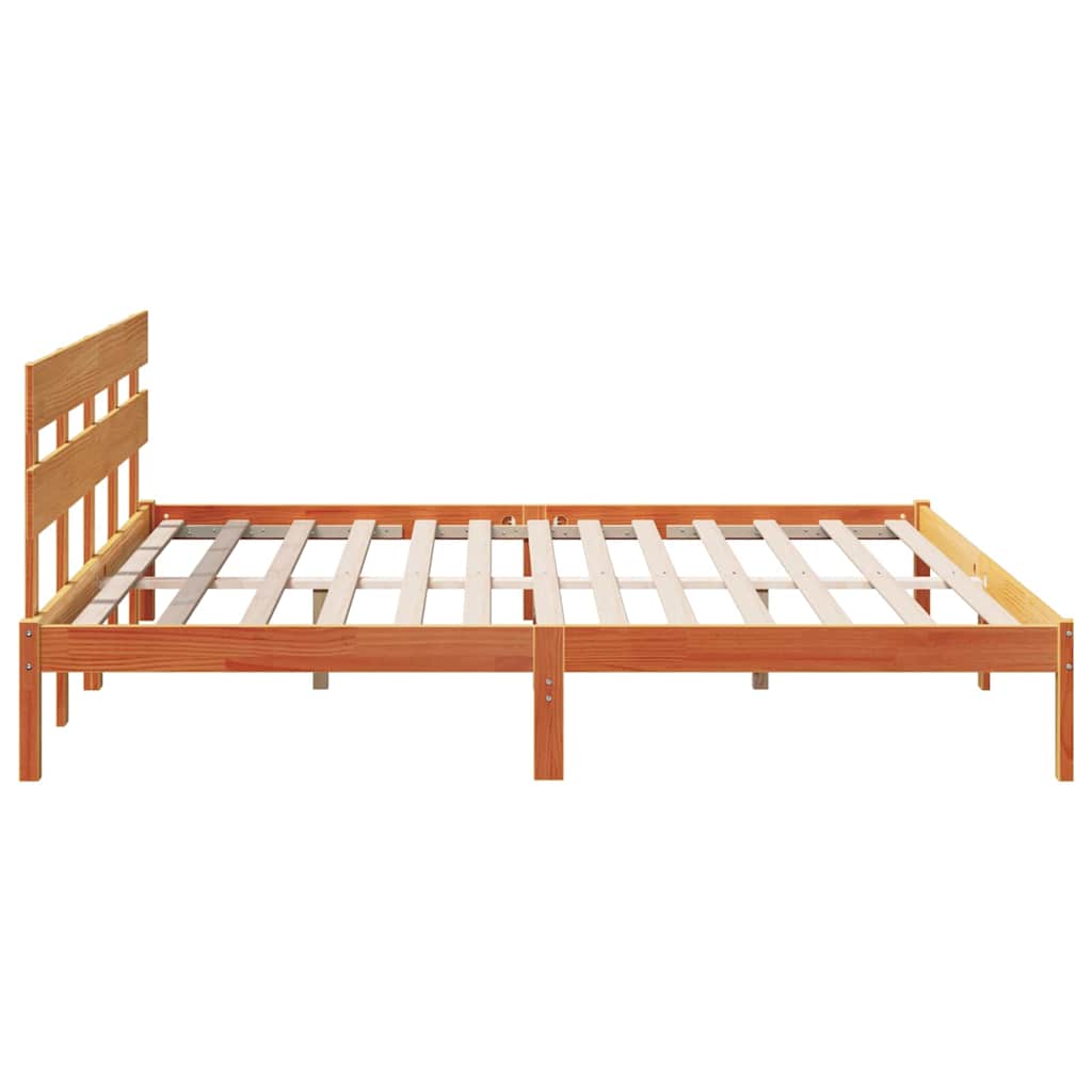 Struttura del letto Marrone 180 x 200 cm Legno massello di pino | homemem39