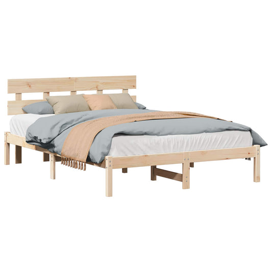 Struttura del letto Marrone 160 x 200 cm Legno massello di pino | homemem39