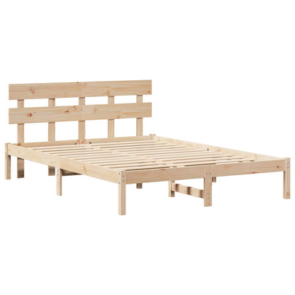 Struttura del letto Marrone 160 x 200 cm Legno massello di pino | homemem39