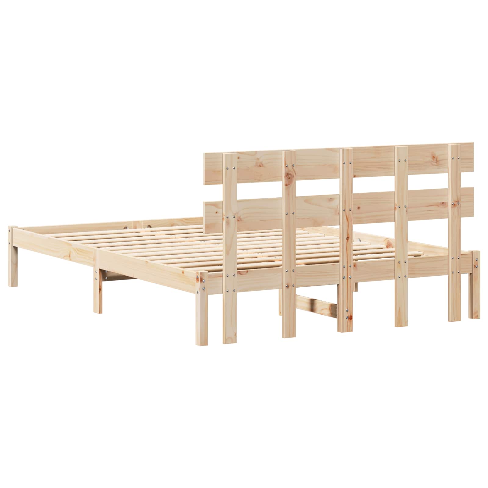 Struttura del letto Marrone 160 x 200 cm Legno massello di pino | homemem39