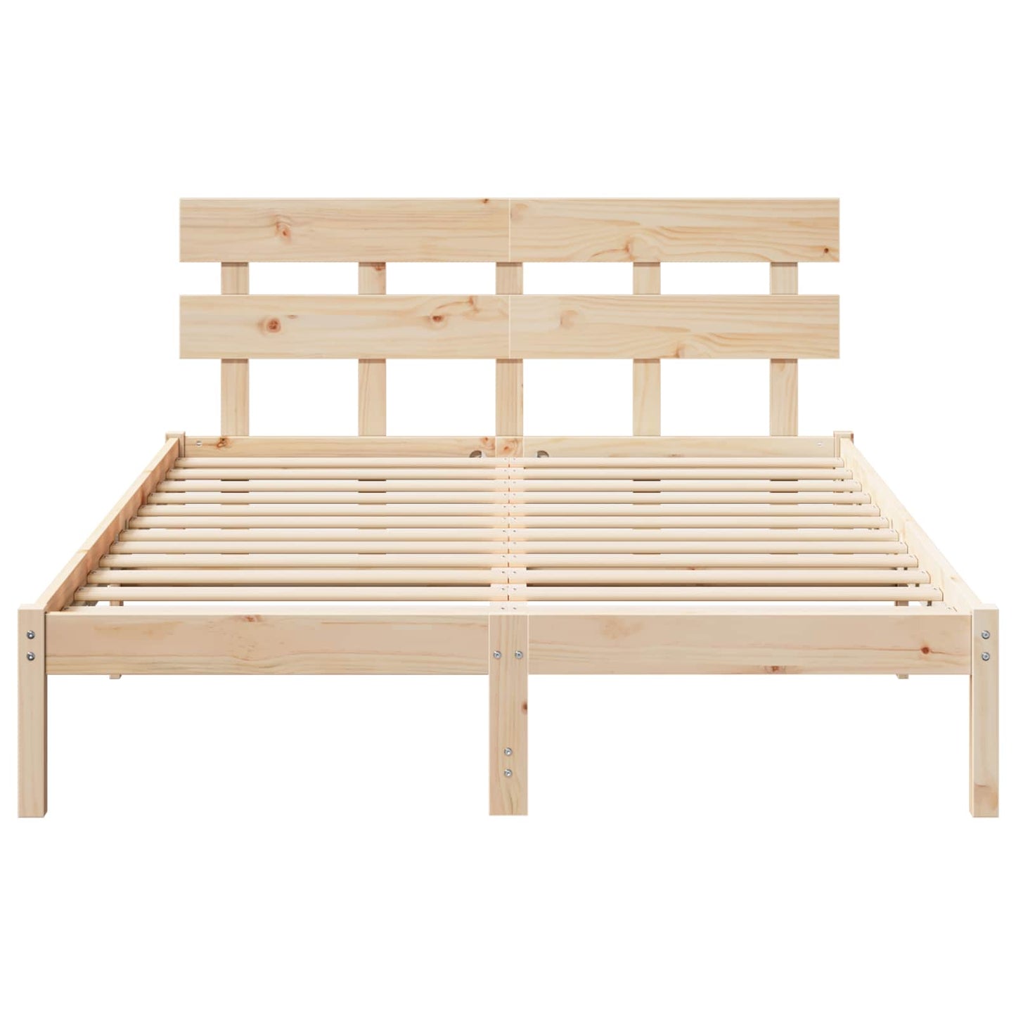 Struttura del letto Marrone 160 x 200 cm Legno massello di pino | homemem39