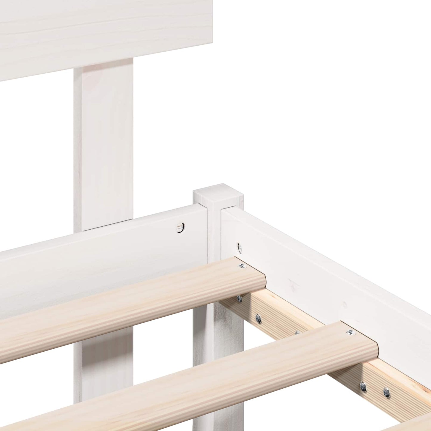 Struttura del letto Bianco 160 x 200 cm Legno massello di pino | homemem39