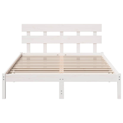 Struttura del letto Bianco 160 x 200 cm Legno massello di pino | homemem39
