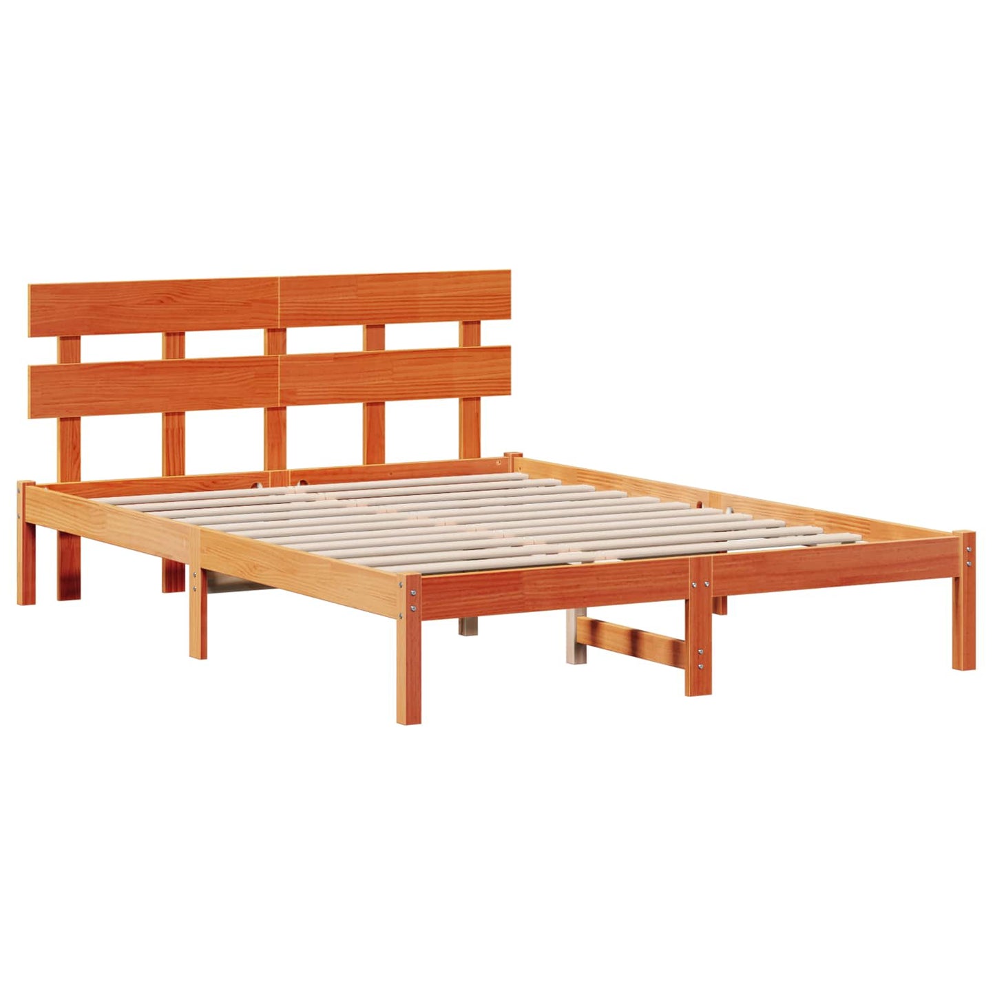 Struttura del letto Marrone 160 x 200 cm Legno massello di pino | homemem39