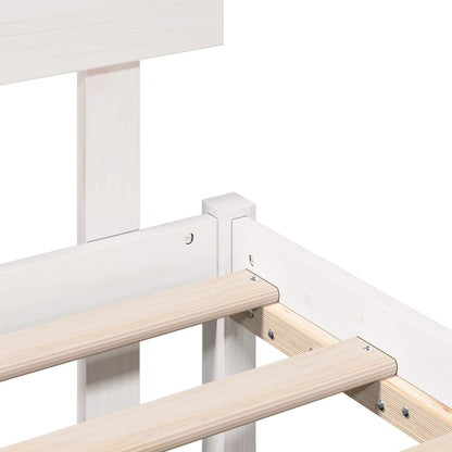Struttura del letto Bianco 150 x 200 cm Legno massello di pino | homemem39