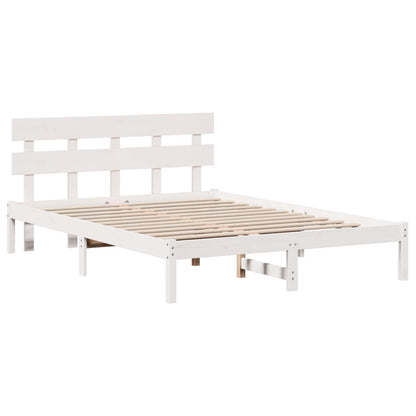 Struttura del letto Bianco 150 x 200 cm Legno massello di pino | homemem39