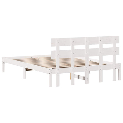 Struttura del letto Bianco 150 x 200 cm Legno massello di pino