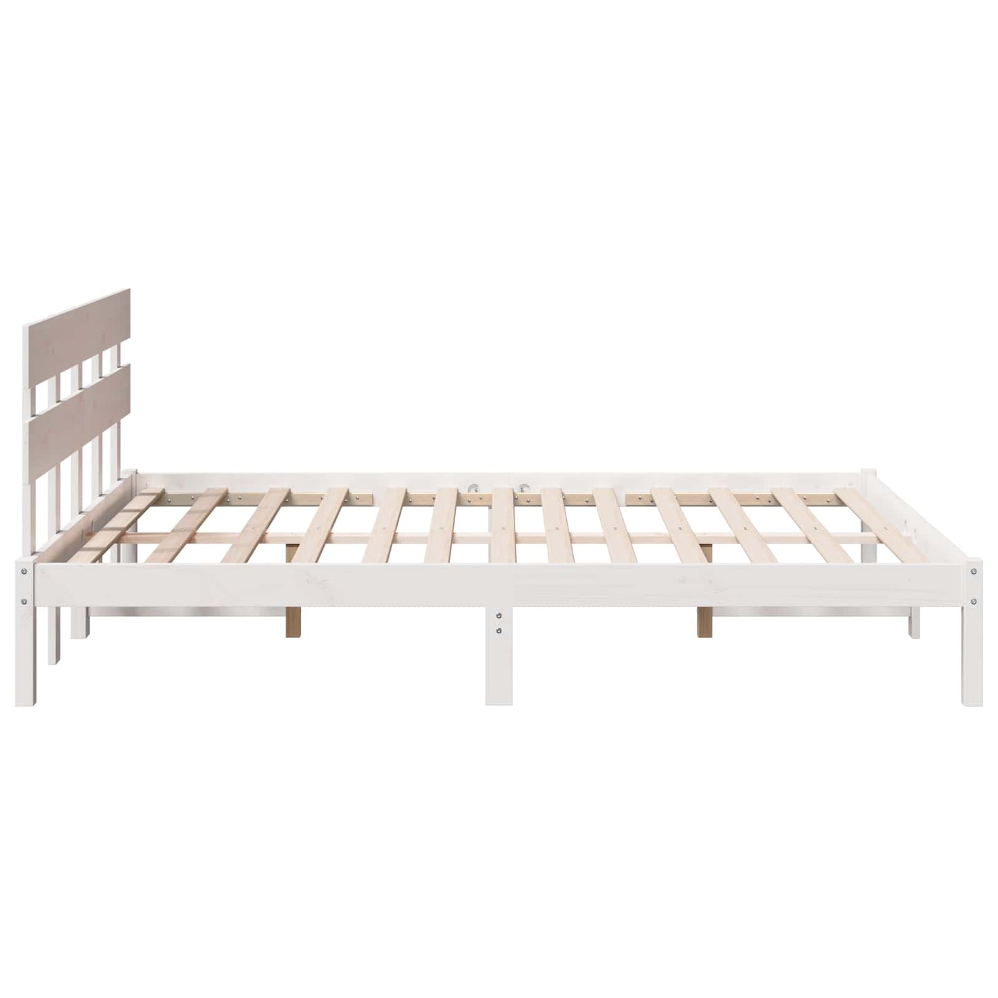 Struttura del letto Bianco 150 x 200 cm Legno massello di pino | homemem39