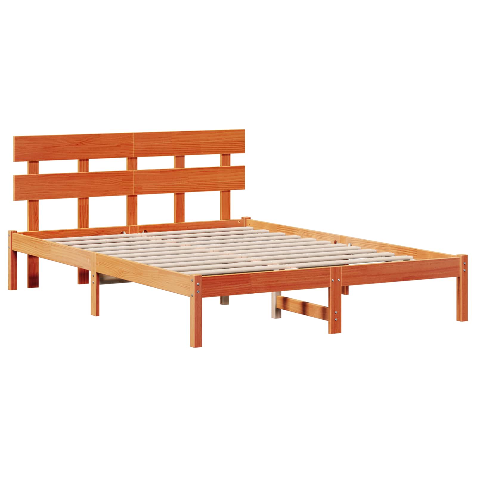 Struttura del letto Marrone 150 x 200 cm Legno massello di pino | homemem39