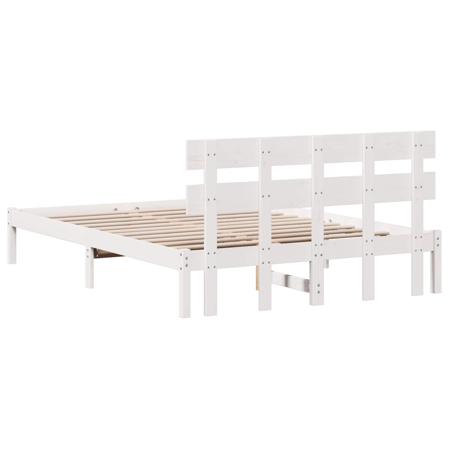 Struttura del letto Marrone 140 x 200 cm Legno massello di pino | homemem39