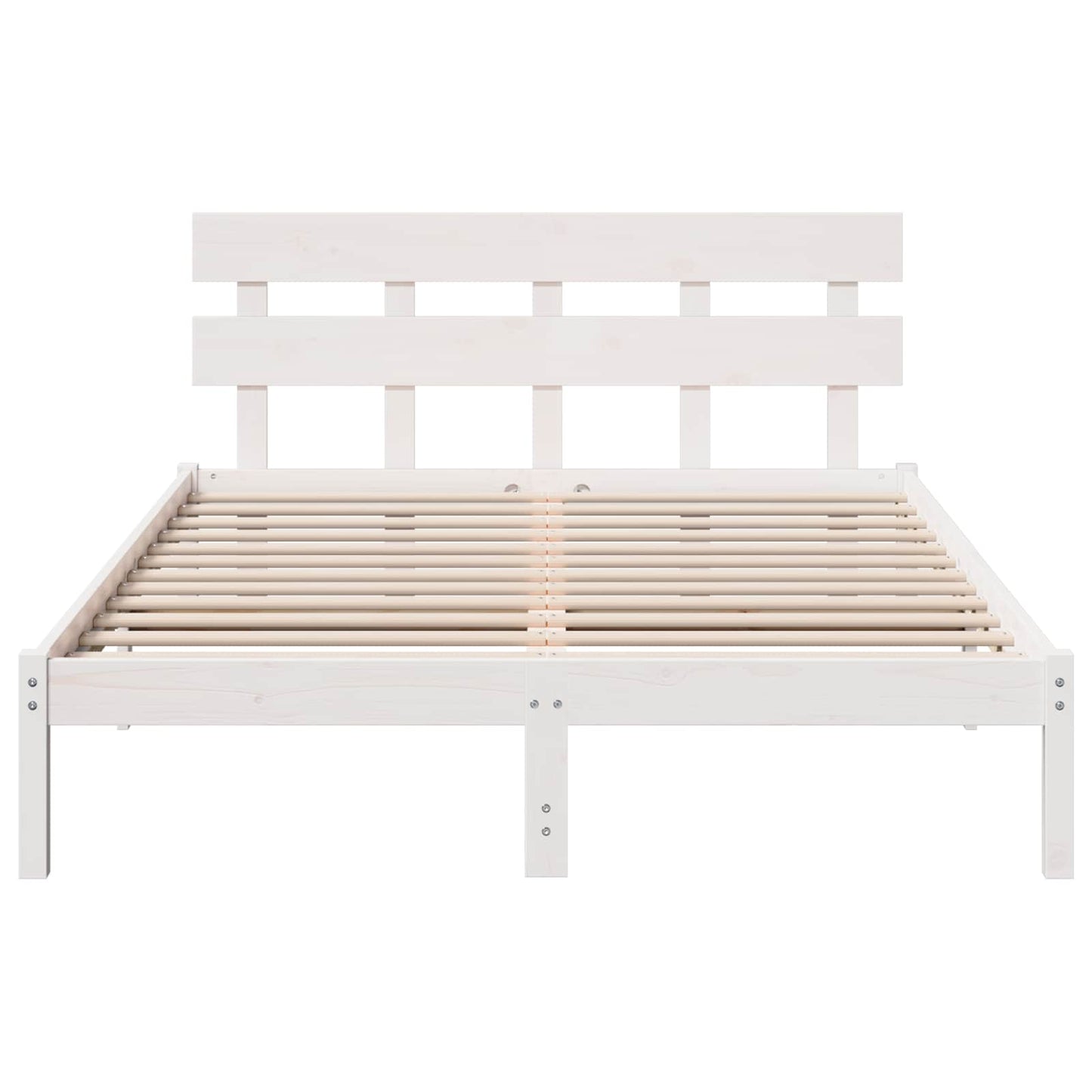 Struttura del letto Marrone 140 x 200 cm Legno massello di pino | homemem39