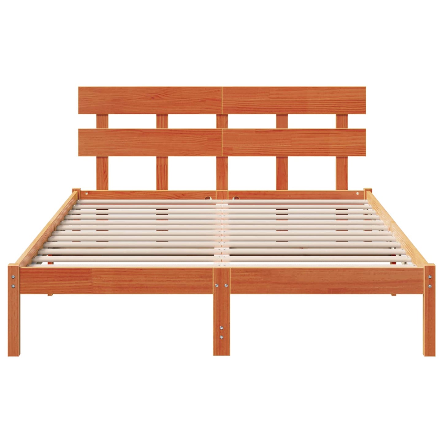 Struttura del letto Marrone 140 x 200 cm Legno massello di pino | homemem39