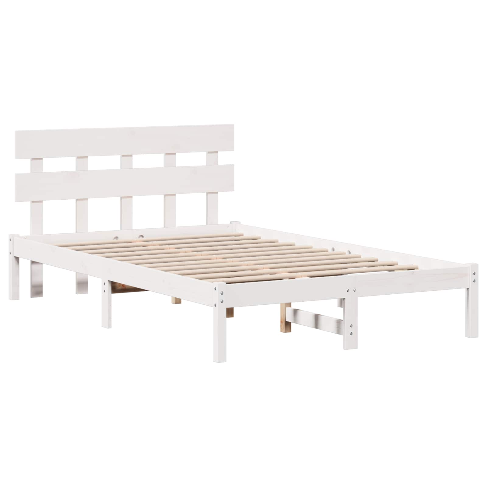 Struttura del letto Bianco 120 x 200 cm Legno massello di pino | homemem39