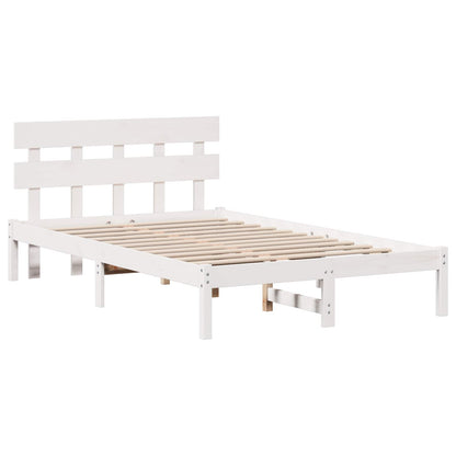 Struttura del letto Bianco 120 x 200 cm Legno massello di pino | homemem39