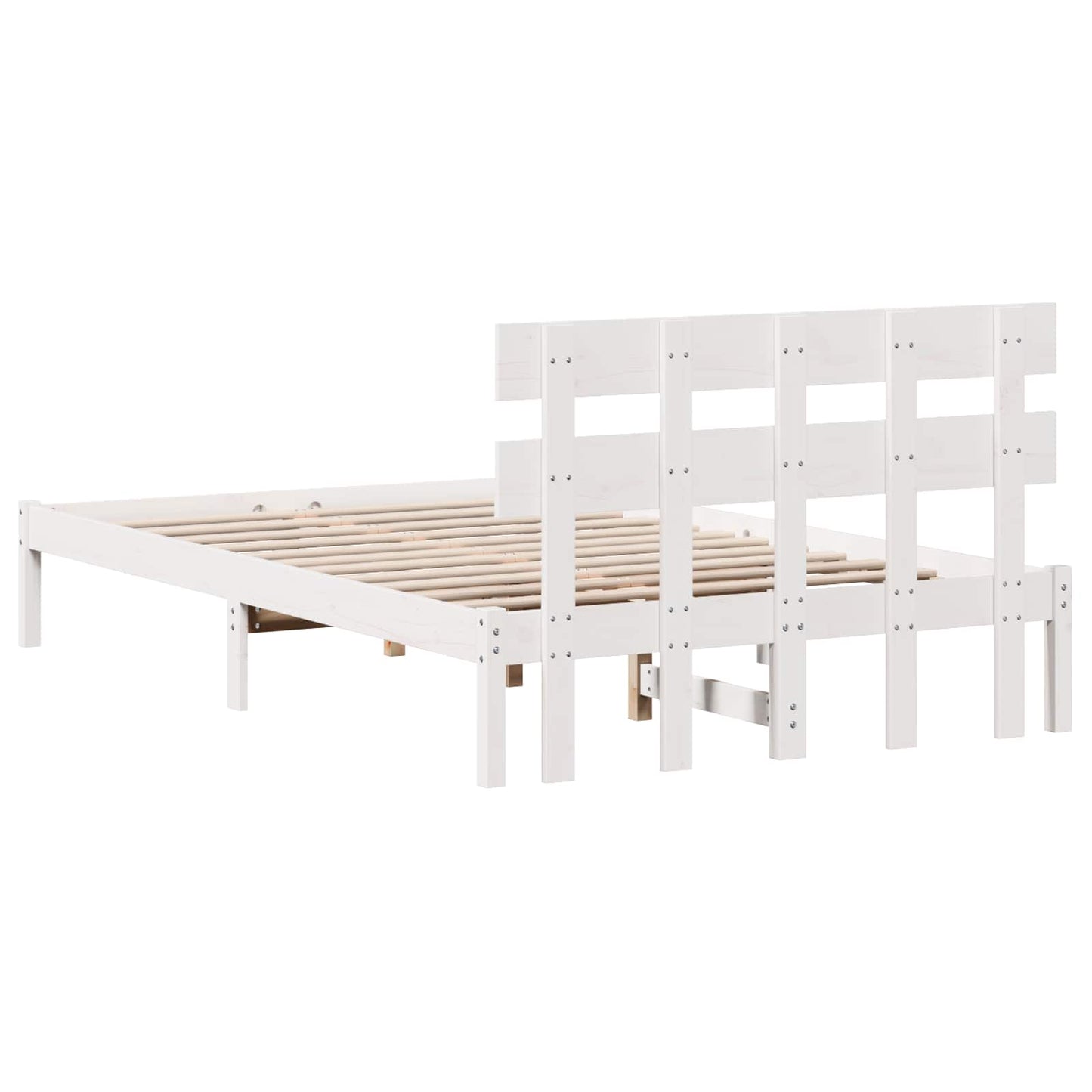 Struttura del letto Bianco 120 x 200 cm Legno massello di pino | homemem39