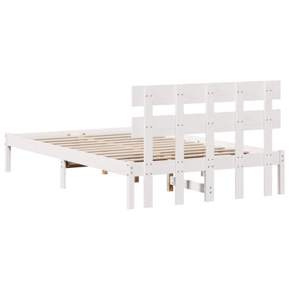Struttura del letto Bianco 120 x 200 cm Legno massello di pino