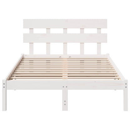Struttura del letto Bianco 120 x 200 cm Legno massello di pino | homemem39