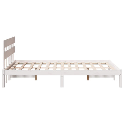 Struttura del letto Bianco 120 x 200 cm Legno massello di pino | homemem39