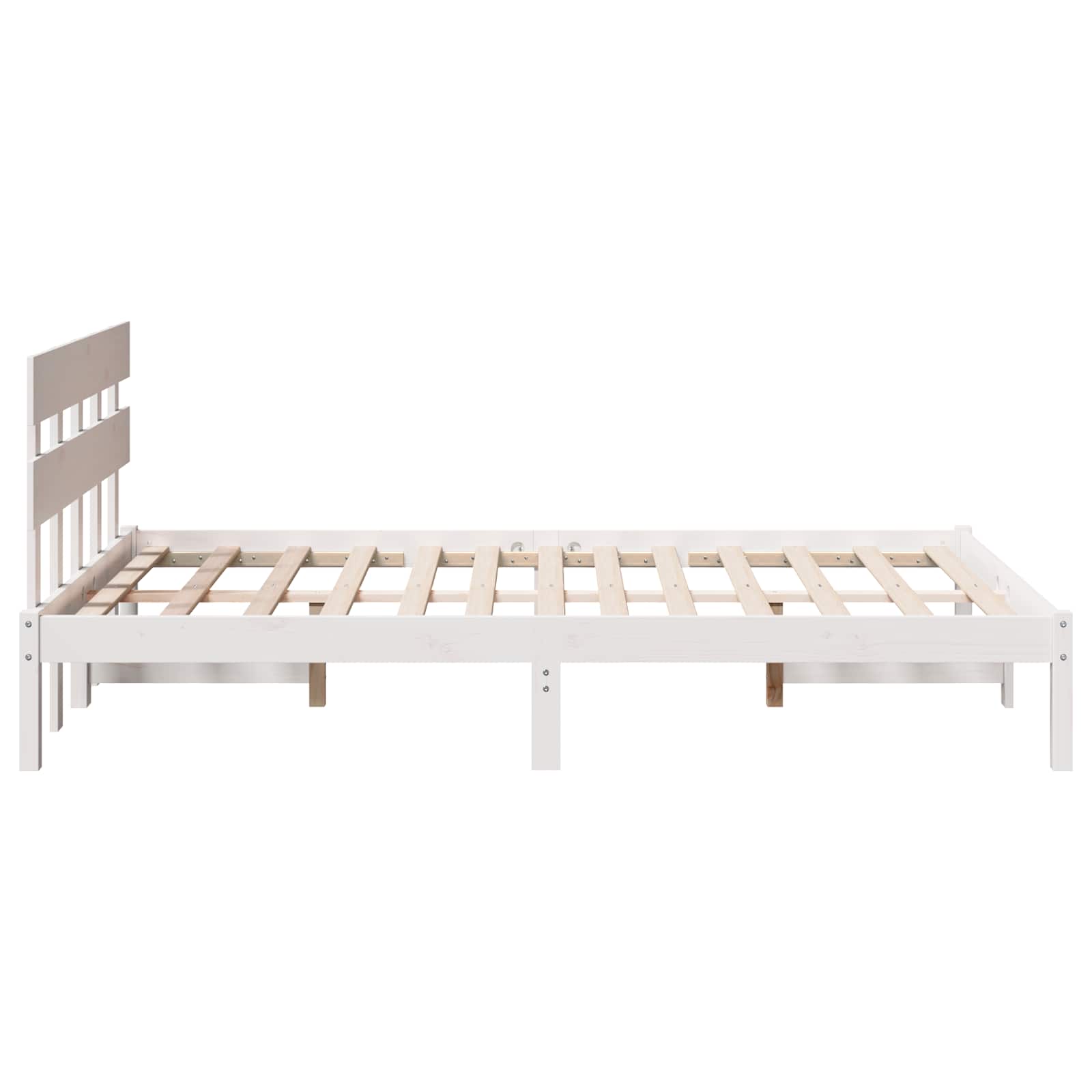 Struttura del letto Bianco 120 x 200 cm Legno massello di pino | homemem39