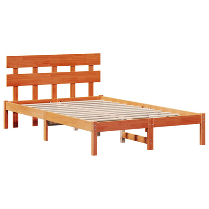 Struttura del letto Marrone 120 x 200 cm Legno massello di pino | homemem39