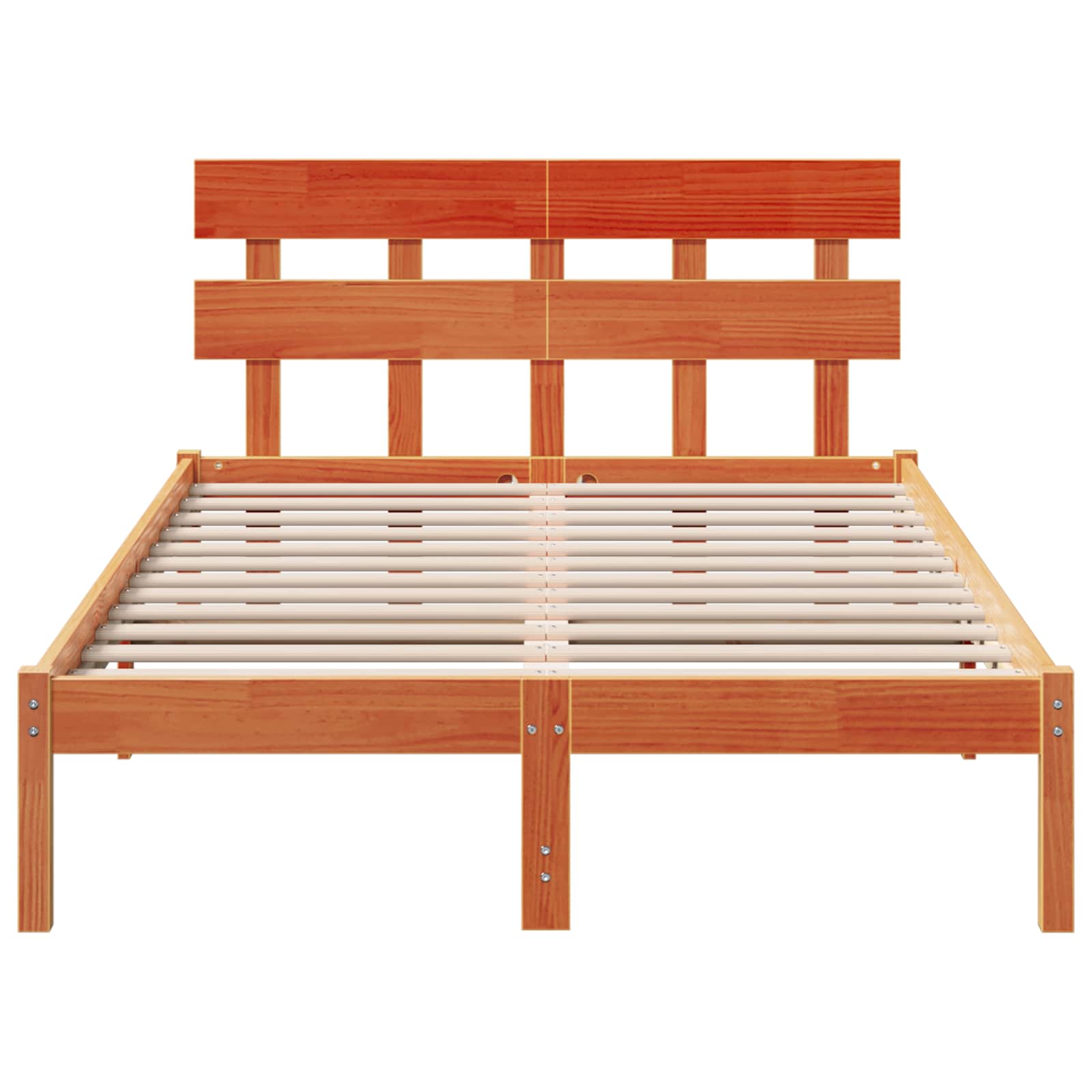 Struttura del letto Marrone 120 x 200 cm Legno massello di pino | homemem39