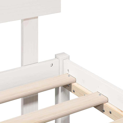 Struttura del letto Bianco 120 x 190 cm Legno massello di pino